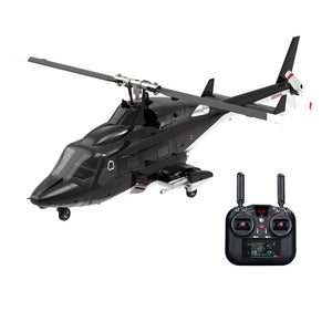 YUXIANG F02S AirWolf 2.4G 9CH 6G GPS Optical Flow Localization LiDAR TOF Altitude Hold Dual Brushless Motor 1:34 Scale Flybarless RC Helicopter RTF