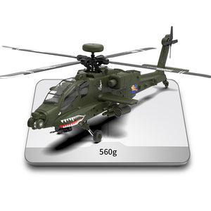 YXZNRC F11 AH-64D Apache 2.4G 6CH 6-Axis Gyro Dual Brushless Motor 1:32 Scale Flybarless RC Helicopter Compatible With Futaba S-FHSS Protocol