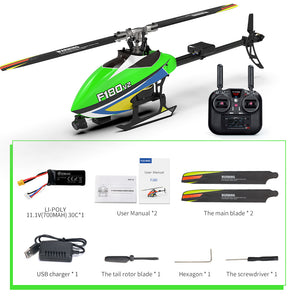 Upgraded YUXIANG F180 V2 6CH 3D 6G System Dual Brushless Direct Drive Motor Aileronless RC Helicopter with GPS & FPV