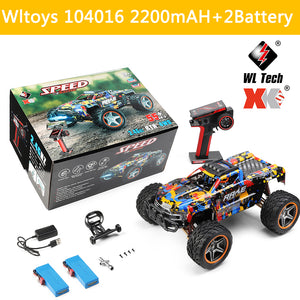 Wltoys 104016 104018 1:10 2.4G RC Car Remote Control Car 55KM/H 4WD Large Alloy Electric Crawler children Toy VS 104009