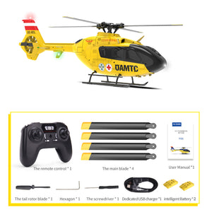 YU XIANG F06 EC135 Six-channel Flybarless Simulation Helicopter