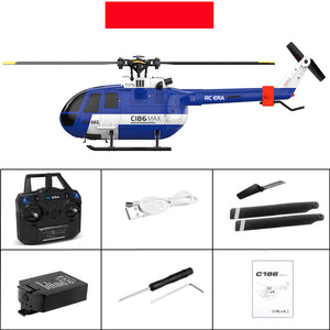 RCERA C186 RC Helicopter 2.4G 4 Propellers 6 Axis Electronic Gyroscope Stabilization RC Plane Air Pressure Height Hold