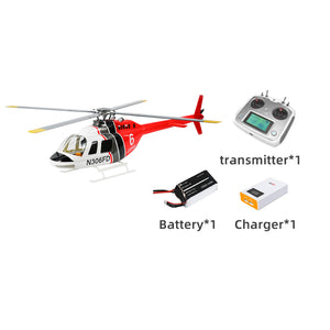 FLY WING Bell 206 V3/V4 Class 470 6CH Brushless Motor GPS Fixed Point Altitude Hold Scale RC Helicopter