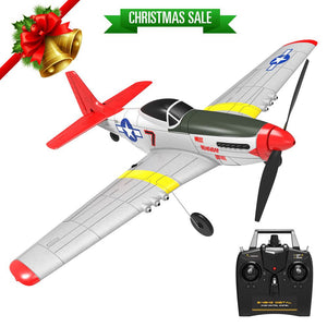 VOLANTEXRC P-51 Mustang 4-Ch Beginner Airplane with Xpilot Stabilizer / One-key Aerobatic (761-5) RTF