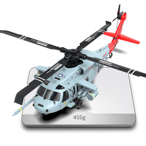 YXZNRC F09-H SH60 Black Hawk 1/47 Scale Aircraft 2.4G 8CH 6-Axis Gyro GPS 5.8G image Transmission Helicopter