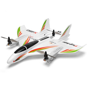 WLtoys X450 6CH RC Airplane - 3D/6G Dual Mode VTOL Fixed Wing Aircraft with LED, 2.4GHz Remote Control & RTF