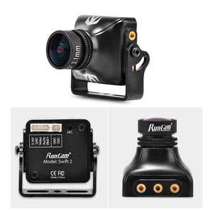 RunCam Swift 2 Micro FPV Camera OSD MIC 1/3 CCD 600TVL PAL FOV 130/150/165 Degree 2.5mm/2.3mm/2.1mm