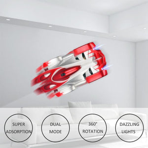 Wall climbing rc car with LED lights 360 degree stunt car