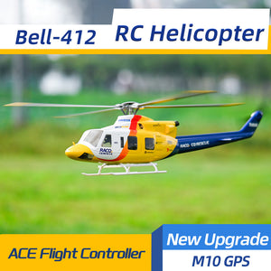 FLYWING Bell-412 Class 470 6CH Brushless Motor GPS Fixed Point Altitude Hold Scale RC Helicopter