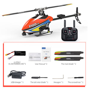 Upgraded YUXIANG F180 V2 6CH 3D 6G System Dual Brushless Direct Drive Motor Aileronless RC Helicopter with GPS & FPV