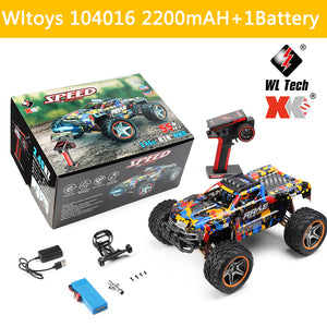 Wltoys 104016 104018 1:10 2.4G RC Car Remote Control Car 55KM/H 4WD Large Alloy Electric Crawler children Toy VS 104009