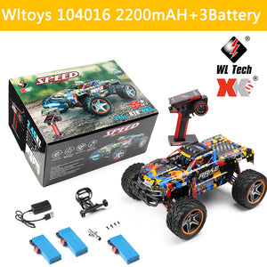 Wltoys 104016 104018 1:10 2.4G RC Car Remote Control Car 55KM/H 4WD Large Alloy Electric Crawler children Toy VS 104009