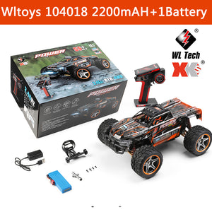 Wltoys 104016 104018 1:10 2.4G RC Car Remote Control Car 55KM/H 4WD Large Alloy Electric Crawler children Toy VS 104009
