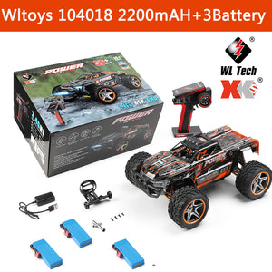 Wltoys 104016 104018 1:10 2.4G RC Car Remote Control Car 55KM/H 4WD Large Alloy Electric Crawler children Toy VS 104009