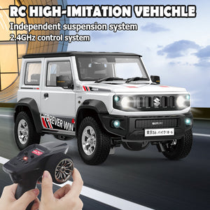 HG HG4-53 TRASPED 1/16 2.4G 3WD RC Car for SUZUKI JIMNY Rock Crawler LED Light Simulated Sound Off-Road Climbing Truck RTR Full Proportional Models Toys