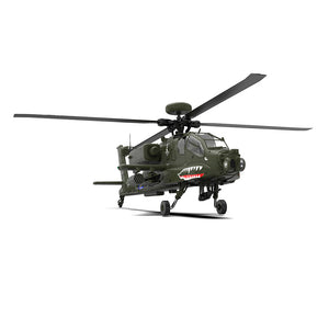YXZNRC F11 AH-64D Apache 2.4G 6CH 6-Axis Gyro Dual Brushless Motor 1:32 Scale Flybarless RC Helicopter Compatible With Futaba S-FHSS Protocol