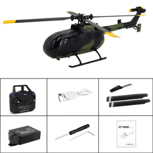 RCERA C186 RC Helicopter 2.4G 4 Propellers 6 Axis Electronic Gyroscope Stabilization RC Plane Air Pressure Height Hold