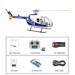 FLYWING BO-105  Class 470 6CH Brushless Motor GPS Fixed Point Altitude Hold Scale RC Helicopter