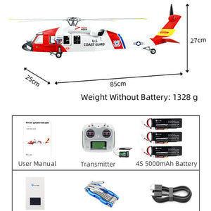 [PreOrder] FLYWING MH-60T Jayhawk 1:14 Scale US Coast Guard RC Helicopter - 4-Blade GPS Hover, One-Key Return, 20+ Min Flight, RTF Ready to Fly