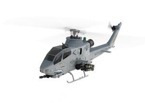 Yuxiang F112S 9-Channel GPS Smart 6G Flybarless RC Helicopter – Gray | LiDAR + Optical Flow Positioning | Brushless Motors | One-Key Return | High-Fidelity Cobra Scale