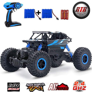 RC Cars Off-Road Remote Control Car Trucks Vehicle 2.4Ghz 4WD Powerful 1: 18 Racing Climbing Cars Radio Electric Rock Crawler Buggy Hobby Toy for Kids