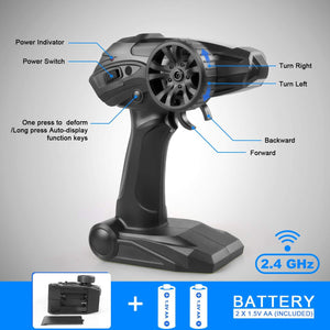 RC Car 2.4G 1:12 Remote Control Car Monster Trucks with Headlights 4WD Off All Terrain RC Car Rechargeable Vehicles