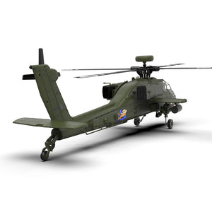 YXZNRC F11 AH-64D Apache 2.4G 6CH 6-Axis Gyro Dual Brushless Motor 1:32 Scale Flybarless RC Helicopter Compatible With Futaba S-FHSS Protocol