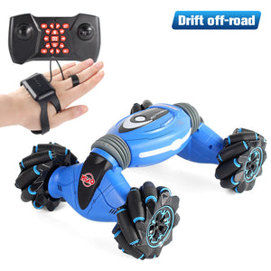 Remote Control Stunt Car Gesture Induction Twisting Off-Road Vehicle Light Music Drift Dancing Side Driving RC Toy Gift for Kids