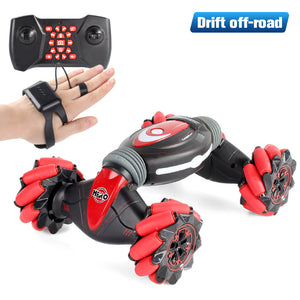 Remote Control Stunt Car Gesture Induction Twisting Off-Road Vehicle Light Music Drift Dancing Side Driving RC Toy Gift for Kids