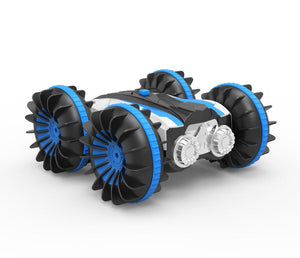 Waterproof rc car 2.4G 4WD 360 rotating stunt amphibious remote control car toy