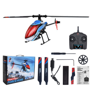 WLtoys XK K200 4CH 6-Axis Gyro Altitude Hold Optical Flow Localization Flybarless RC Helicopter RTF