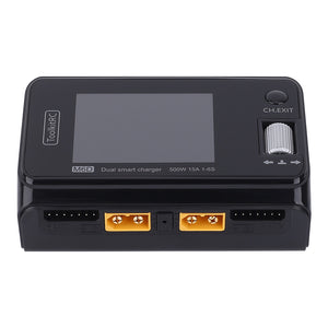 ToolkitRC M6D 500W 15A High Power DC Dual Smart Charger Discharger for 1-6S Lipo LiHV Lion NiMh Pb Battery