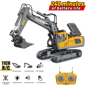 1:20 RC Excavator 2.4G Remote Control Engineering Vehicle Crawler Multifunctional Toys for Boys Kid RC Car Dumper Children Gifts