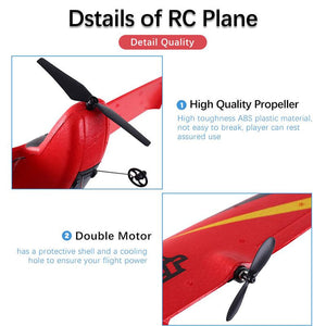 Z50 Gyro Glider 2.4G EPP Foam 300mAh Remote Control Airplane Boy Toy -Red