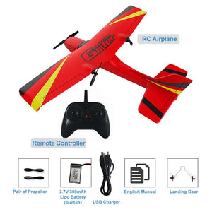Z50 Gyro Glider 2.4G EPP Foam 300mAh Remote Control Airplane Boy Toy -Red